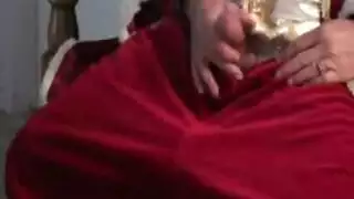 سانتا اليائس يستمني: لا مؤخرة مشدودة أو مهبل مبلل في الأفق